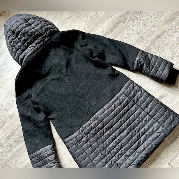 SOIA & KYO โข Mixed Fabric Winter Jacket Coat โข Size XS โข Puffer + Wool - Picture 15 of 16